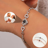Pulseira Coração Brilhante - Foto Personalizável