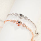 Pulseira Coração Brilhante - Foto Personalizável