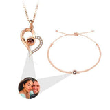 Conjunto Feminino Colar + Pulseira -  Foto Personalizável