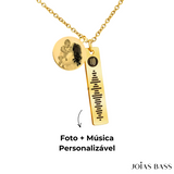 Colar Placa Spotify - Foto + Música Personalizável