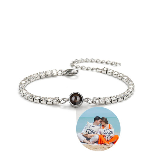 Pulseira Pedra Brilhante - Foto Personalizável