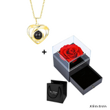 Conjunto Colar Momentos Eternos + Caixa Rosa - Foto Personalizável