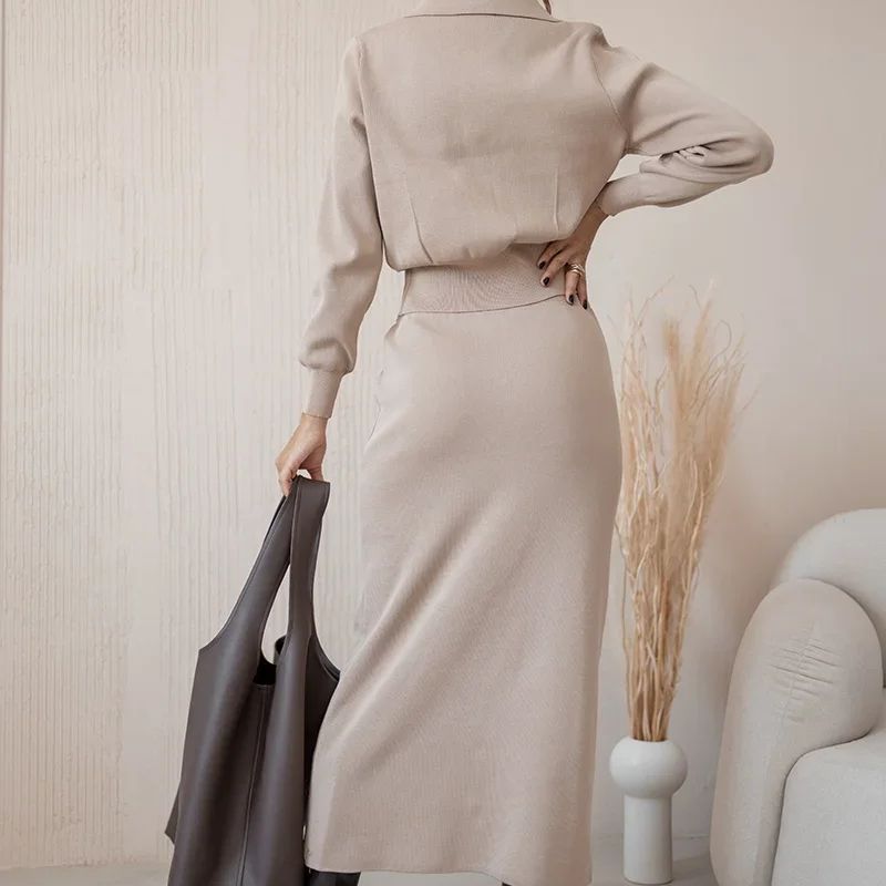 Blazer de Viscose e Saia Longa Vintage