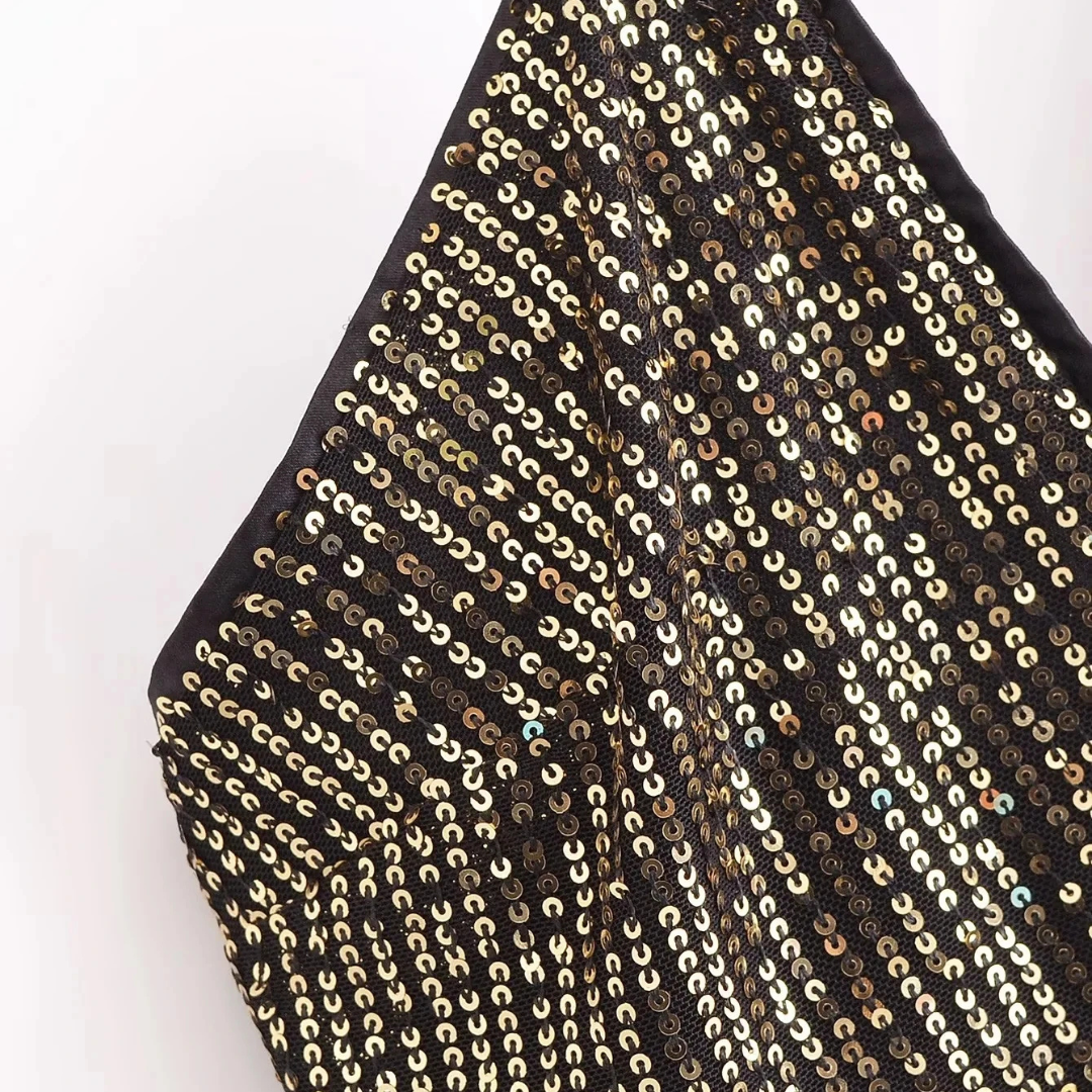 Blusa Paetizada Moonlight Noir