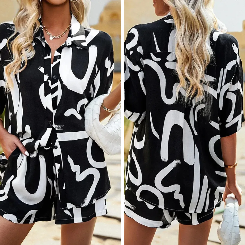 Conjunto Feminino Duas Peças Estampado