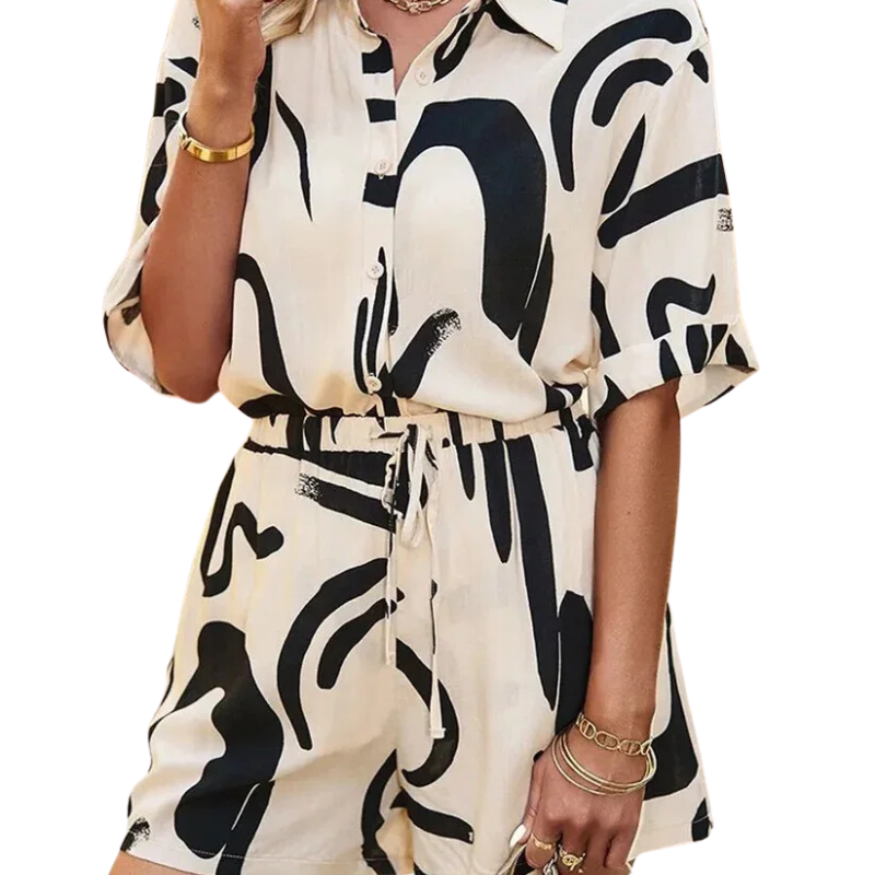 Conjunto Feminino Duas Peças Estampado