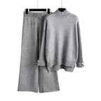 Conjunto Suéter Manga Longa e Calça Cintura de Elástico