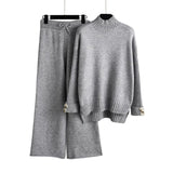 Conjunto Suéter Manga Longa e Calça Cintura de Elástico