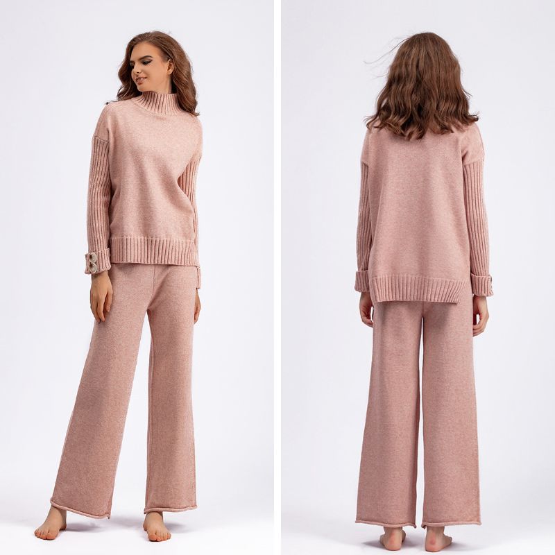 Conjunto Suéter Manga Longa e Calça Cintura de Elástico