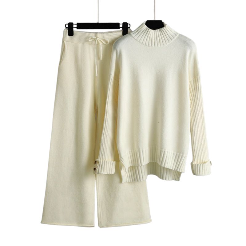 Conjunto Suéter Manga Longa e Calça Cintura de Elástico