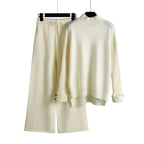 Conjunto Suéter Manga Longa e Calça Cintura de Elástico