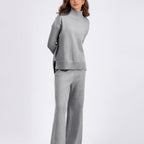 Conjunto Suéter Manga Longa e Calça Cintura de Elástico