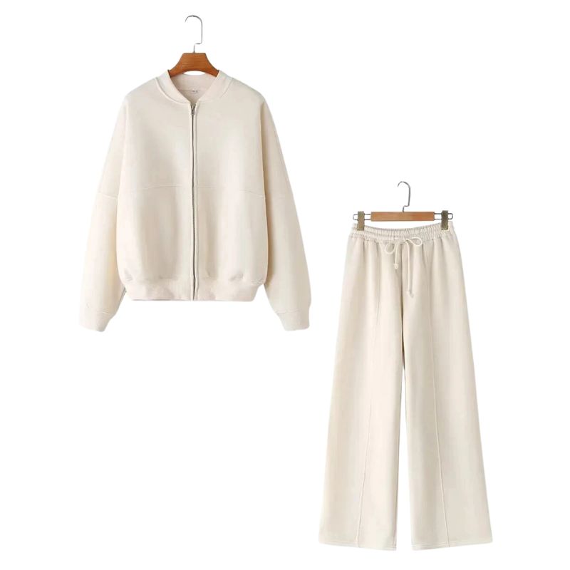 Conjunto de Moletom Feminino Forrado