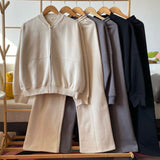 Conjunto de Moletom Feminino Forrado