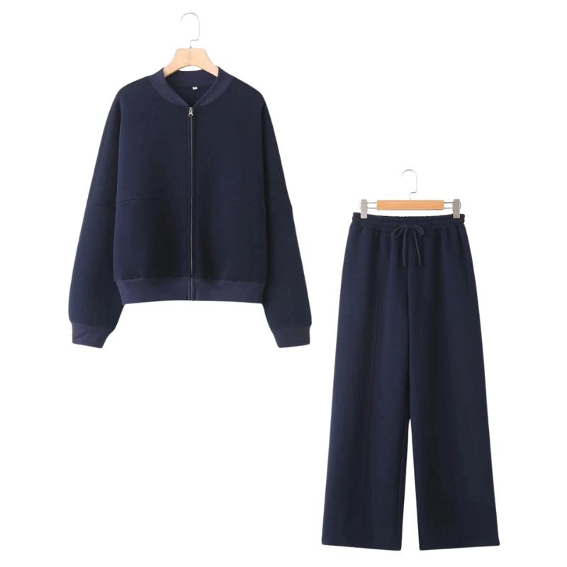 Conjunto de Moletom Feminino Forrado