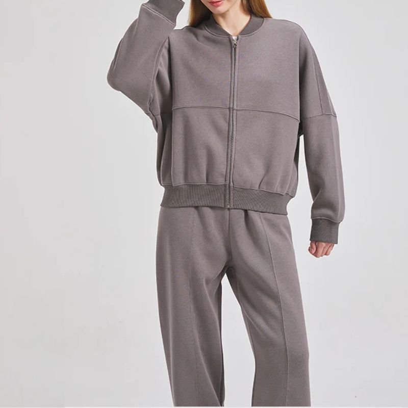 Conjunto de Moletom Feminino Forrado