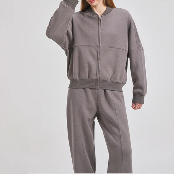 Conjunto de Moletom Feminino Forrado