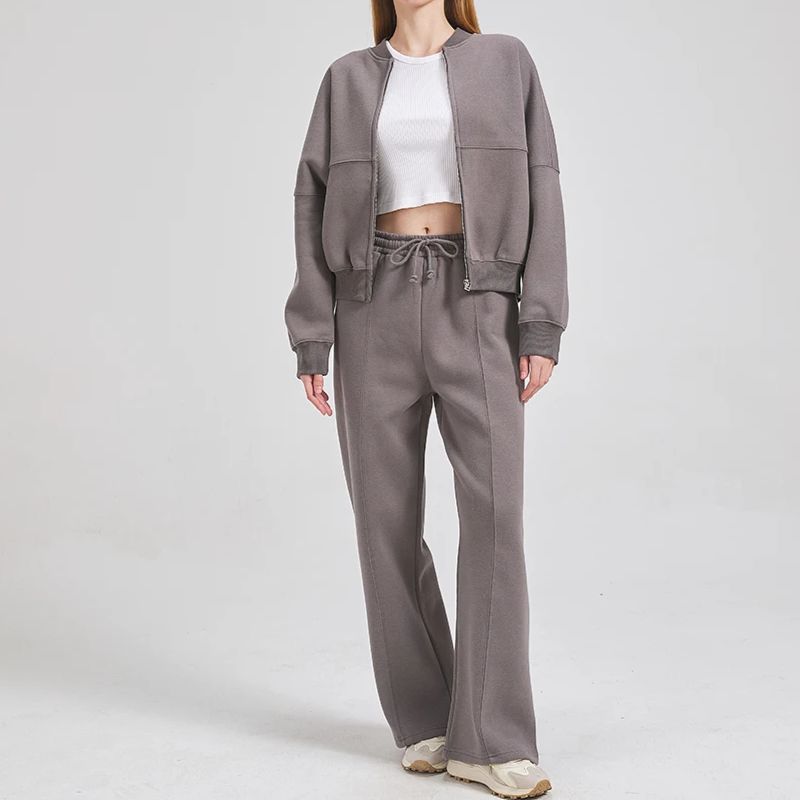 Conjunto de Moletom Feminino Forrado