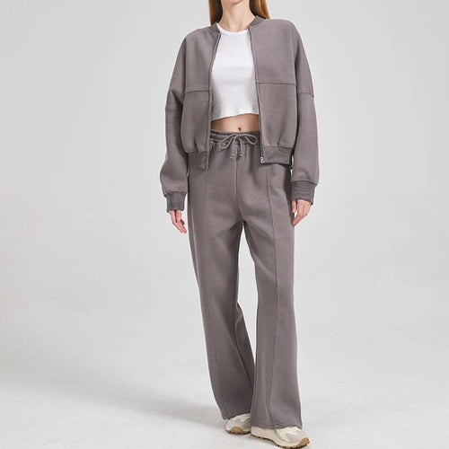 Conjunto de Moletom Feminino Forrado