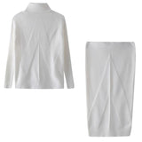 Conjunto de Tricot Manga Longa e Saia Midi