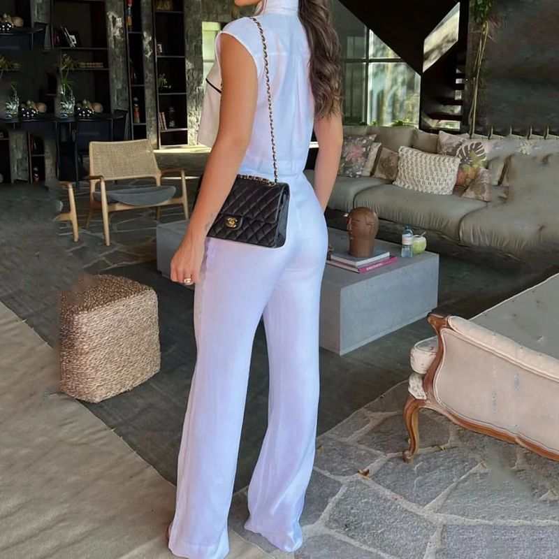 Conjunto Feminino Polo Sem Manga e Calça Cintura Média