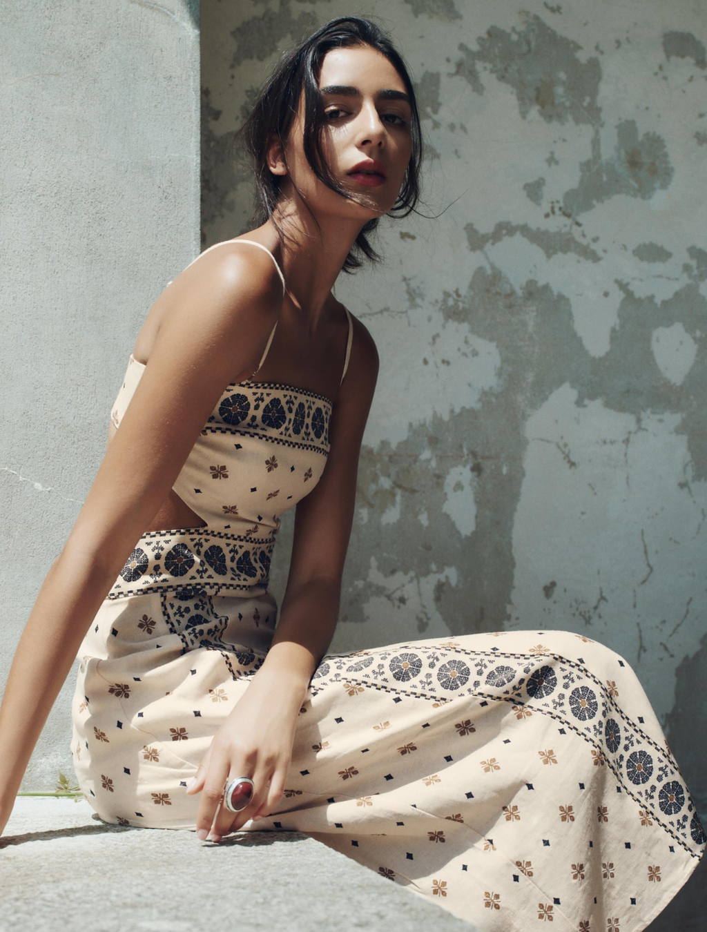 Vestido Midi Estampado Antonella