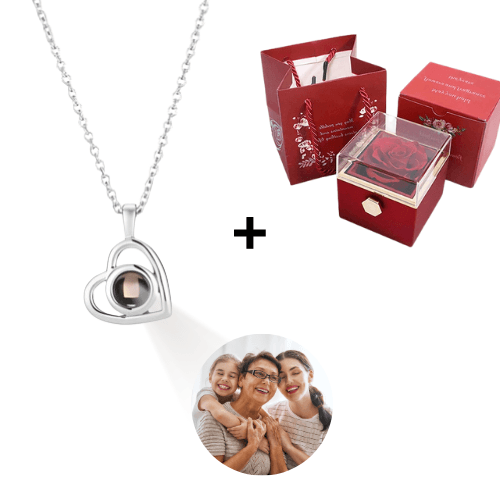 Colar Memórias Eternas - Foto Personalizável + Caixa Giratória