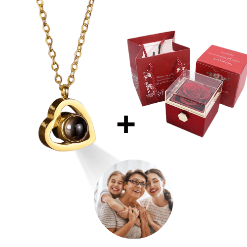 Colar Memórias Eternas - Foto Personalizável + Caixa Giratória