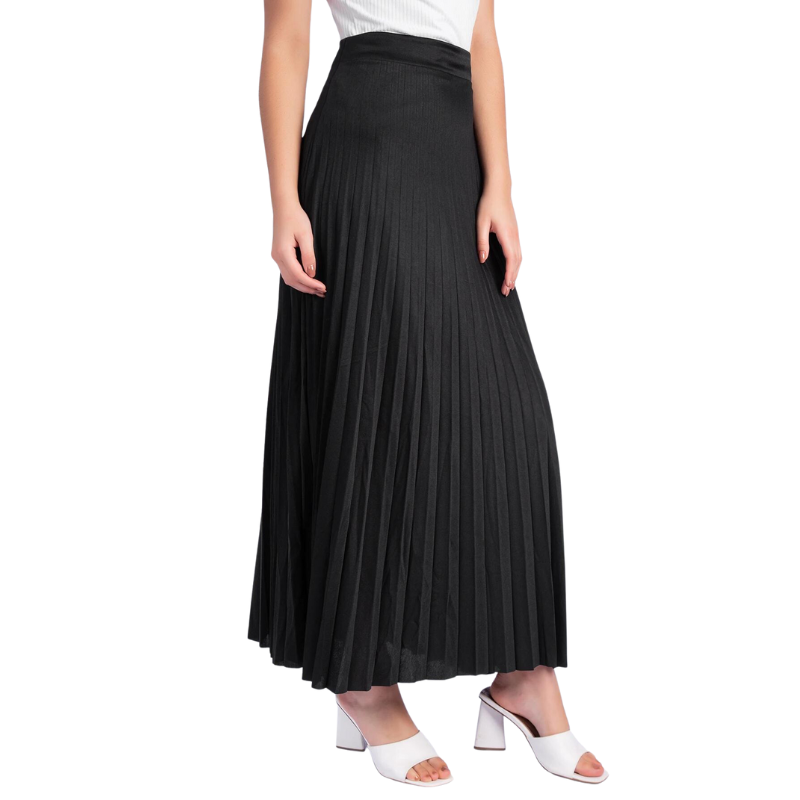 Saia Plissada Longa Lisa