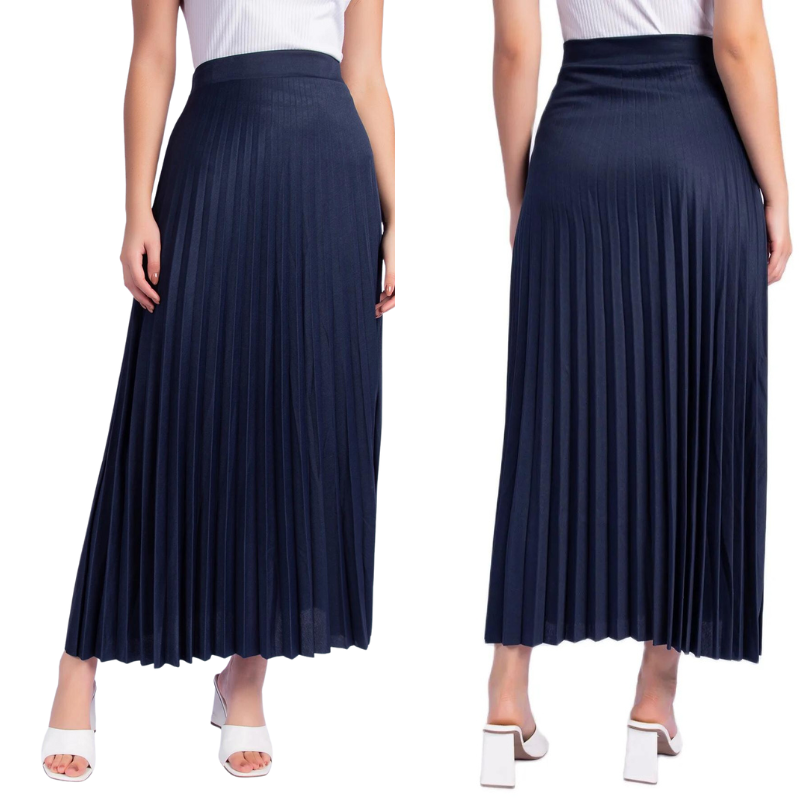 Saia Plissada Longa Lisa