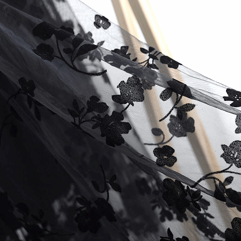 Saia de Tule Floral Midi