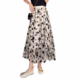 Saia de Tule Floral Midi
