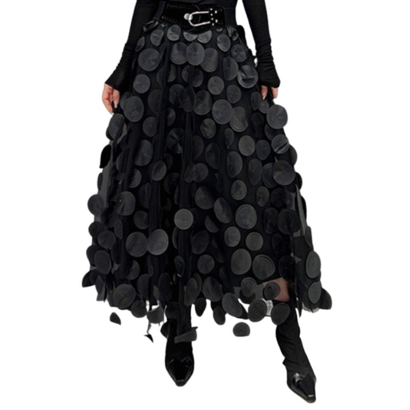Saia de Tule com Espirais