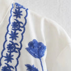 Camisa Bordada Florescer