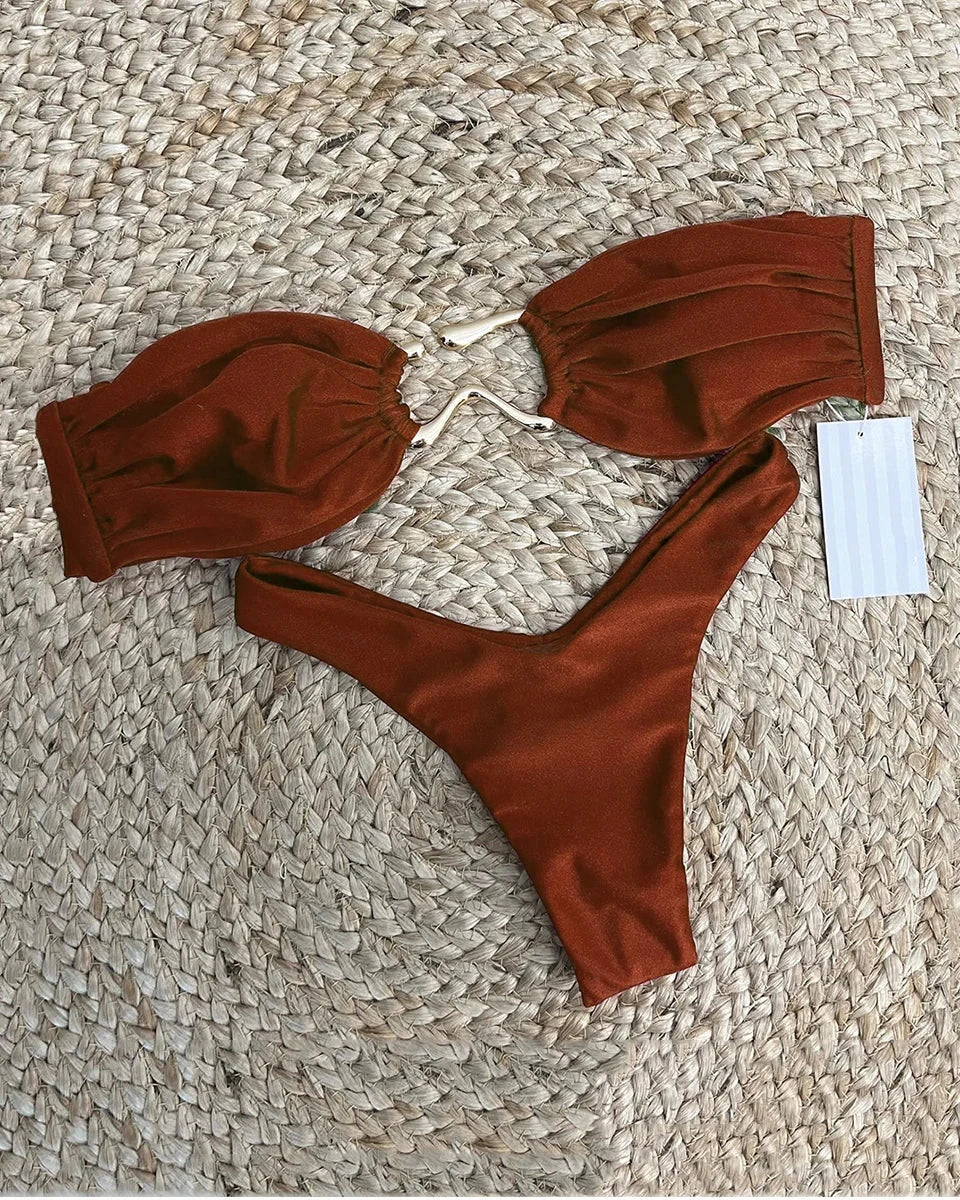 Biquíni Tulum Aro Dourado