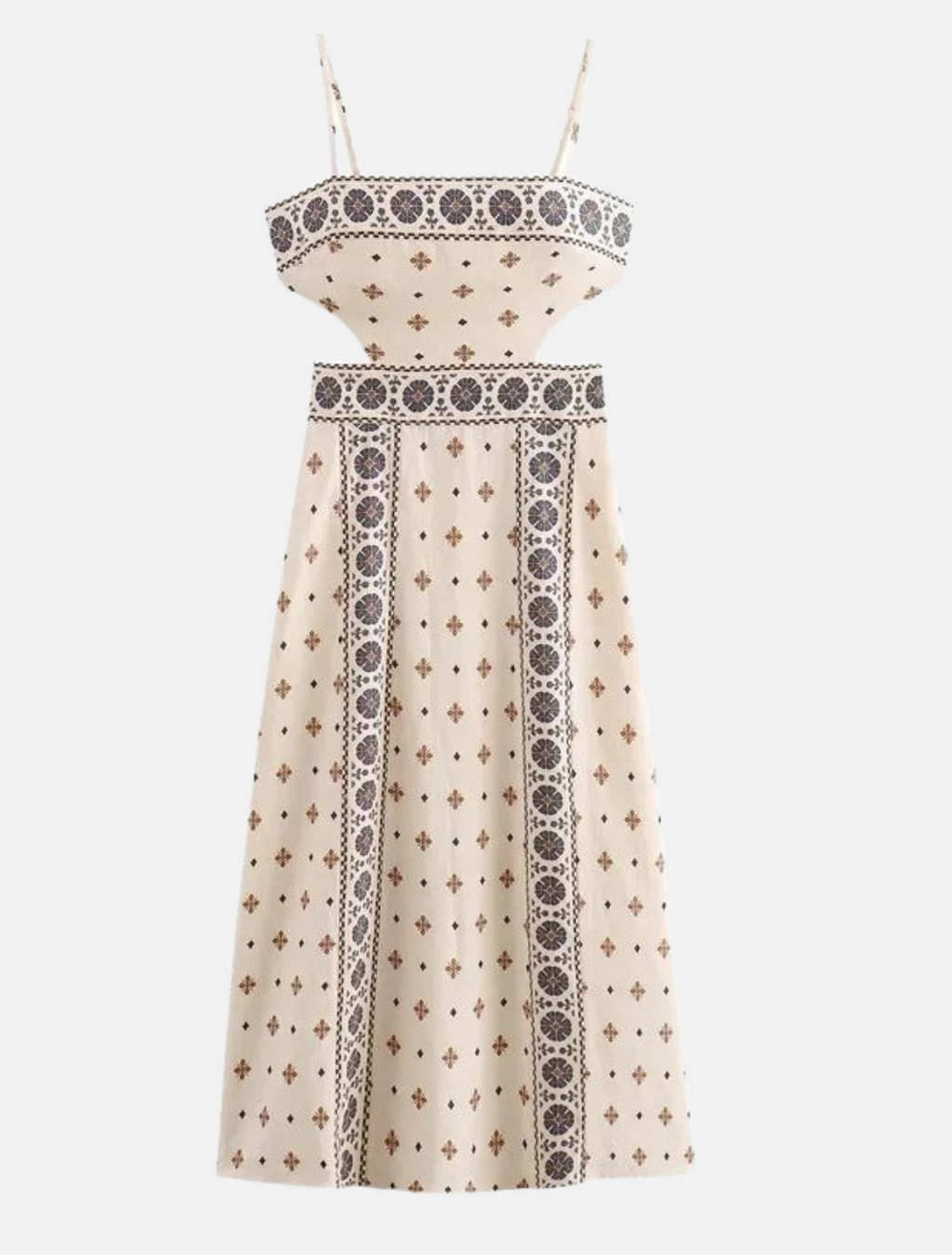 Vestido Midi Estampado Antonella