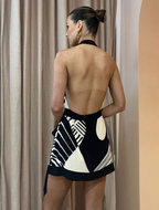 Vestido Curto Estampado Mulina