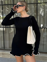 Vestido Curto de Manga Longa Raíssa