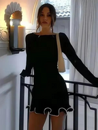 Vestido Curto de Manga Longa Raíssa