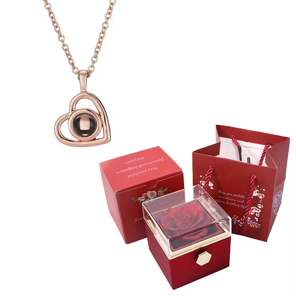 Colar Memórias Eternas - Foto Personalizável + Caixa Giratória