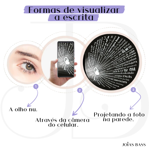 Colar Cristais - "Eu te amo" em 100 idiomas